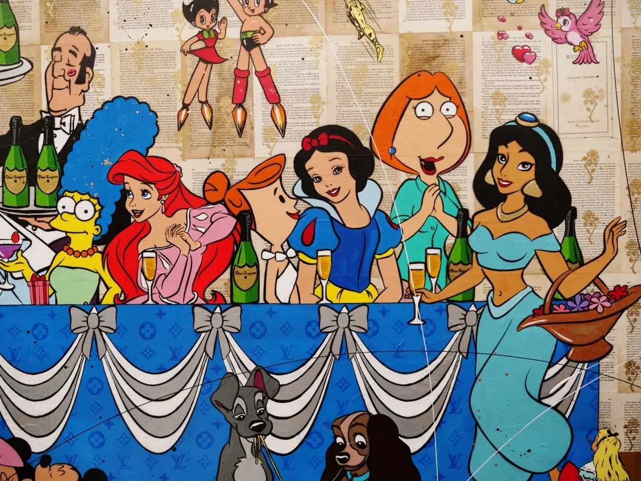 The Wedding of the Century 270cm x 120cm Cinderella Wedding Urban Pop Book Club Painting