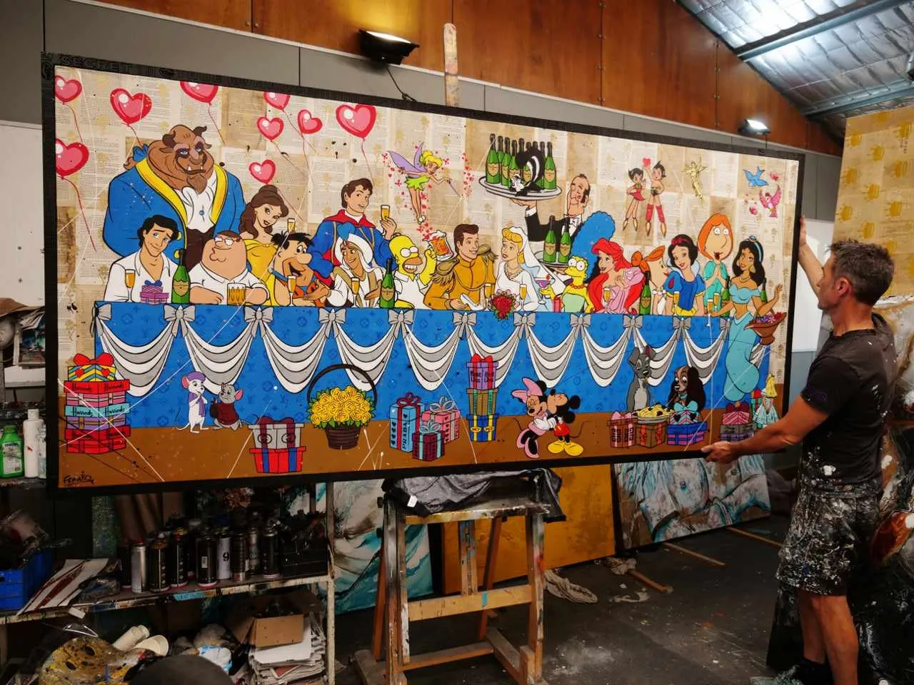 The Wedding of the Century 270cm x 120cm Cinderella Wedding Urban Pop Book Club Painting