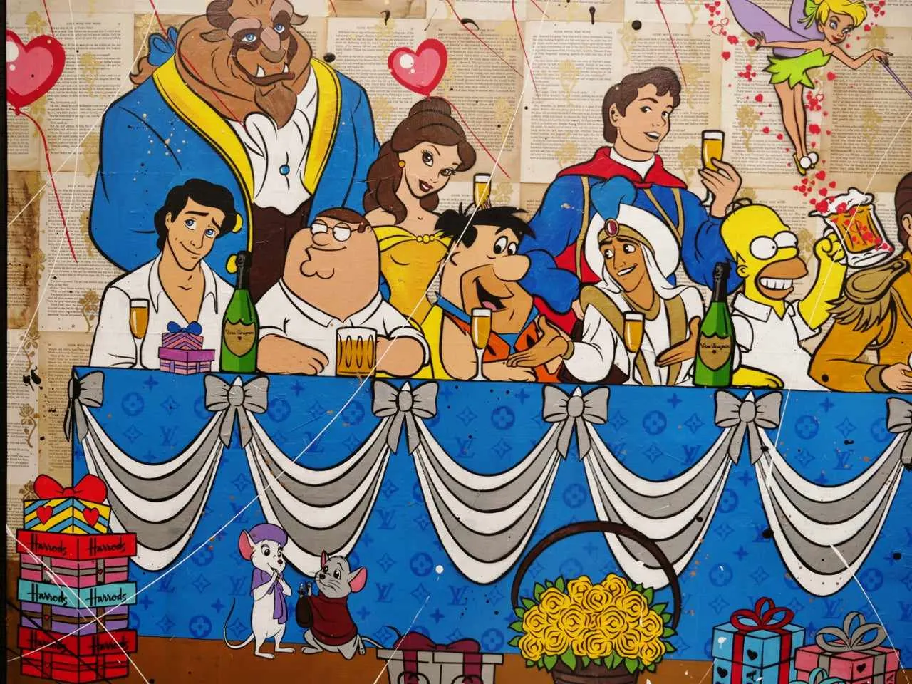 The Wedding of the Century 270cm x 120cm Cinderella Wedding Urban Pop Book Club Painting