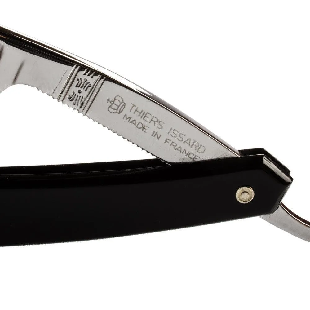 Thiers Issard - The Blades Grim 6/8" Straight Razor - Black Acrylic Scales