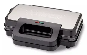 Tower Deep Filled Sandwich Maker 900W - Stainless Steel