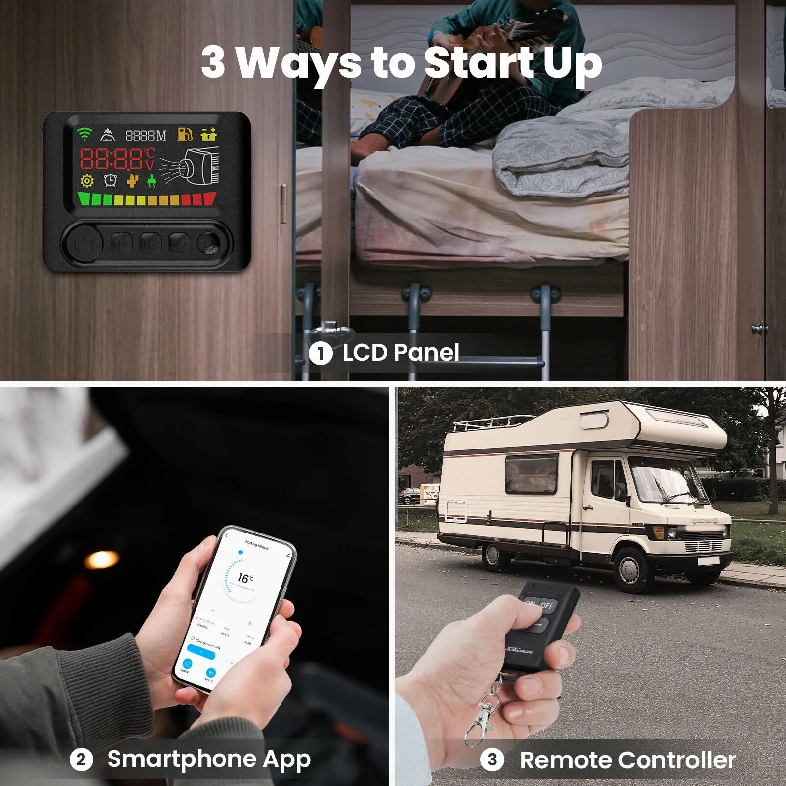 Upgraded Adjustable Caravan 5Kw Diesel Heater
