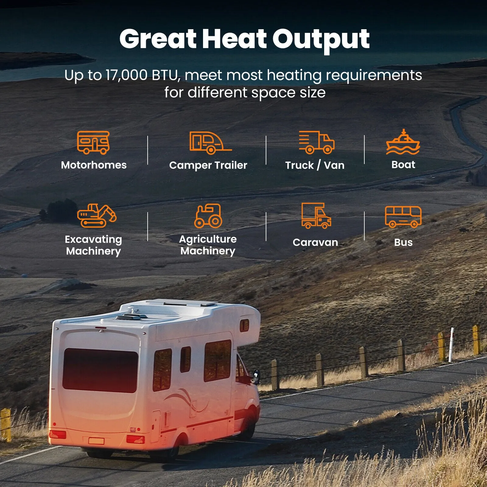 Upgraded Adjustable Caravan 5Kw Diesel Heater