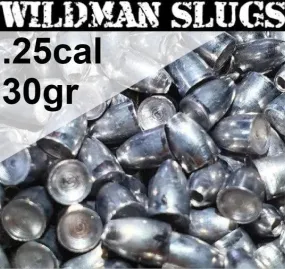 Wildman Flat Base Slugs til Luftvåpen 6.35mm(.257) - 30gr 100stk