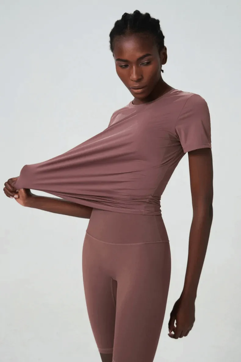 Women's Solid Color Two Pieces Yoga Set - SF2079