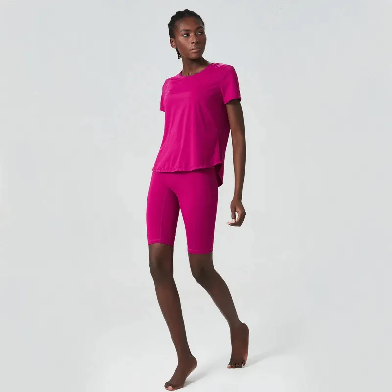 Women's Solid Color Two Pieces Yoga Set - SF2079