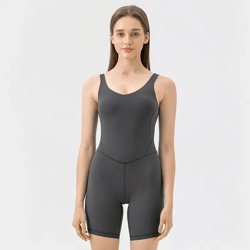 Women’s Solid Color Yoga and Pilates Bodysuit - SF2130