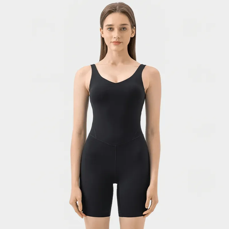 Women’s Solid Color Yoga and Pilates Bodysuit - SF2130