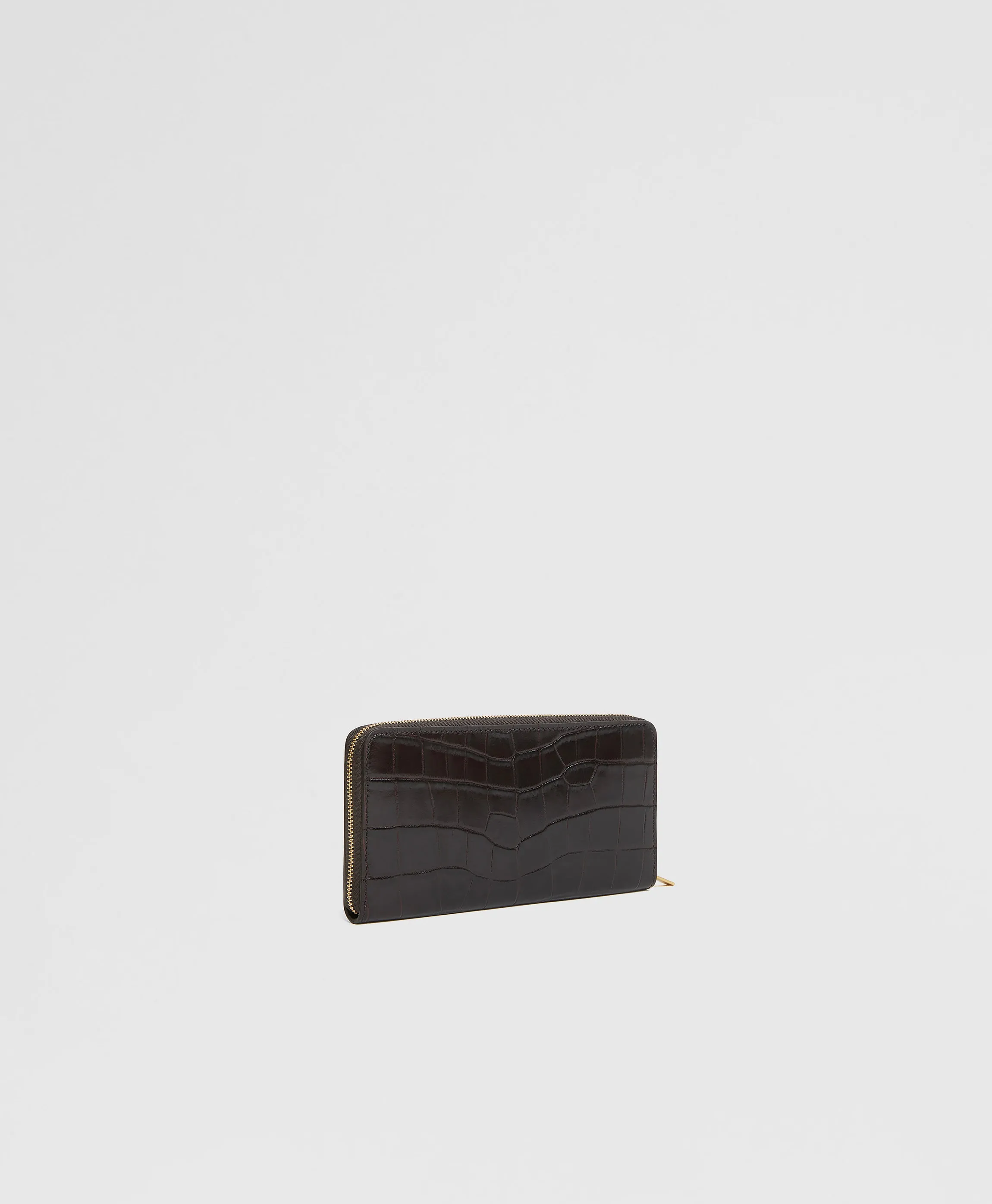 Zip Continental Wallet - Stamped Croc