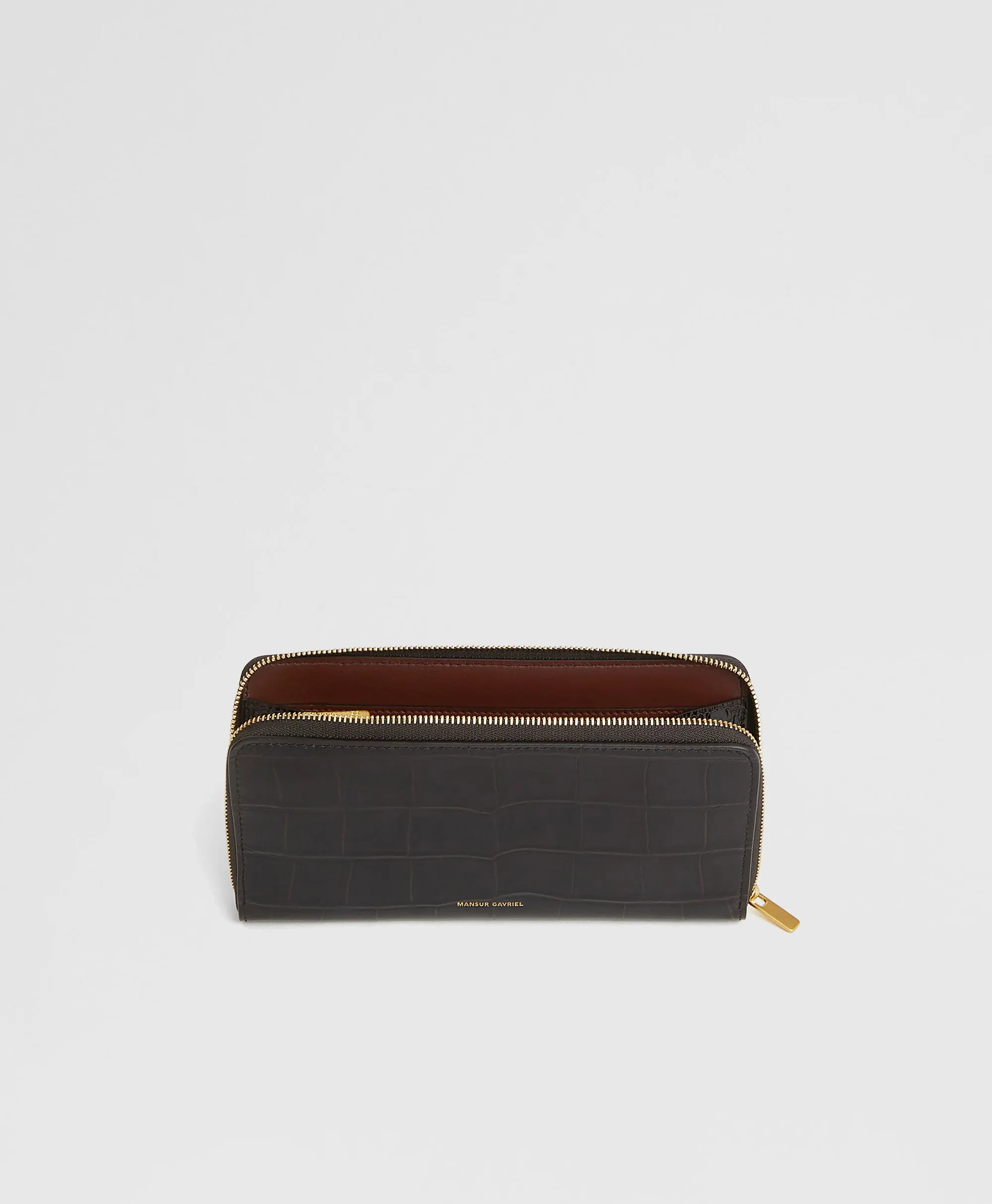 Zip Continental Wallet - Stamped Croc