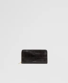 Zip Continental Wallet - Stamped Croc